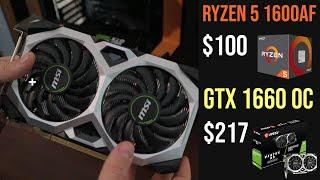 Ryzen 5 1600 AF OC vs stock | GTX 1660 OC test in 11 games | 1080p