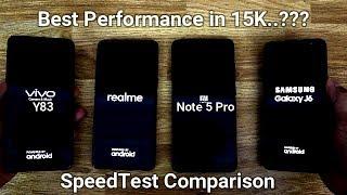 Vivo Y83 Vs Oppo Realme 1 Vs Samsung J6 Vs Redmi Note 5 Pro SpeedTest Comparison I Hindi