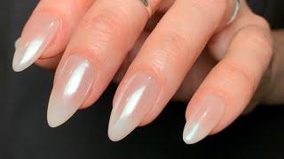 HAILEY BEIBER INSPIRED CHROME PEARL NAIL TUTORIAL