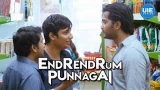 Endrendrum Punnagai Movie Scenes | Santhanam's uproarious scuffle at the supermarket ! | Jiiva