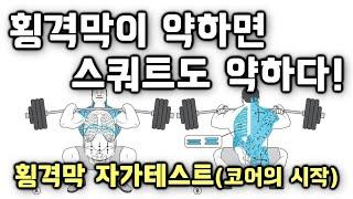 횡격막이 약하면 스쿼트도 약하다! 횡격막 자가테스트! 코어운동의 시작!!!!