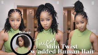 Juicy Mini Twist w/added Human Hair ft. Hot Braids | SharronReneé