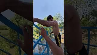 Bela ciao playground parkour fun in waterslides pov