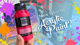 I try NEW Liquitex Basics Acrylic Fluid Paints!