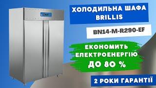 Енергоефективна дводверна холодильна шафа BRILLIS BN14-M-R290-EF