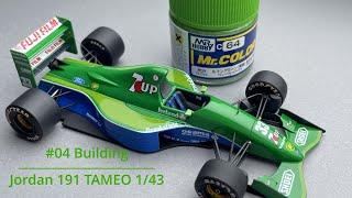 #04 Building Jordan 191 TAMEO 1/43 F1 scale model car