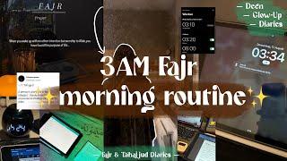 3AM PRODUCTIVE FAJR MORNING ROUTINE AS A MUSLIM  How I wake up everyday at 3.10 am