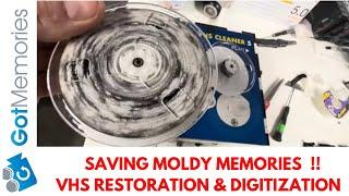 Saving Moldy Memories - VHS Video Tape Mold Cleaning Before & After