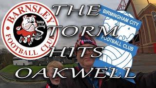 Birmingham City Vs Barnsley FC, Storm Darragh hits Oakwell #barnsleyfc #birminghamfc #football