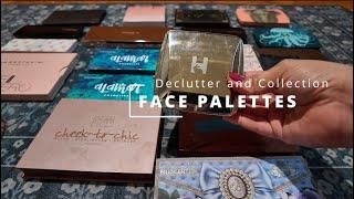 Face Palettes Makeup Collection and Declutter 2024