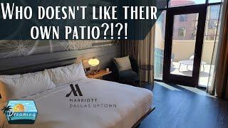 Room w/ PATIO that doesn't cost a fortune!  Marriott Dallas Uptown Deluxe Rm | Pool Terrace | Lounge