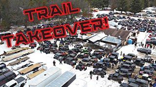 BIGGEST TRAIL RIDE EVER?! Riding Leota, MI trails with Twisted UTV's | X3 gets a SICK enclosure!