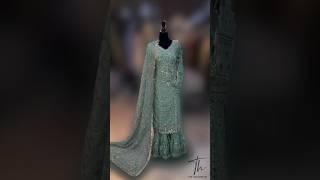 Elegant Green Embroidered Party/Wedding Wear Dress 2024 – Luxury Fashion for Women 