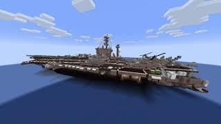 ITS A VERY BIGGG AIRCRAFT CARRIER USS Nimitz IN MINECRAFT!!!!!!!