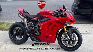 Ducati Panigale V4S -Spark Racing Full Titanium Exhaust - LOUD MOTO GP SOUND (Revs @ the end)