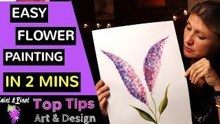 Easy way to paint a flower in 2 minutes.