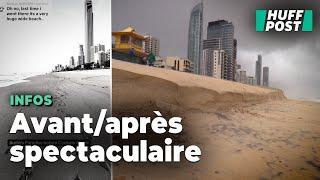 Cette plage très prisée transformée en mur de sable après le passage d’Alfred en Australie