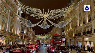 London Walk  Regent Street   CHRISTMAS LIGHTS 2024 Switch On | Central London Walking Tour | HDR