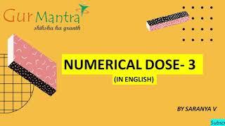 NUMERICAL PRACTICE SESSION | PART-3 | GATE BT BIOPROCESS ENGINEERING | GATE BT | GURMANTRA