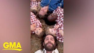 Watch Thomas Rhett and his family sing 'Peaches' from 'The Super Mario Bros. Movie'