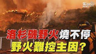 洛杉磯野火燒不停 野火難控主因?｜TVBS新聞 @TVBSNEWS02