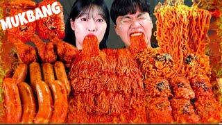 SULGI ASMR 2.0 | MUKBANG Eating with GONGSAM! Fire spicy Mushrooms,Fire noodles wrap Chicken,Sausage