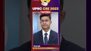 Study IQ congratulates Harsh, Rank 376 | IAS - UPSC 2023 | StudyIQ Feedback