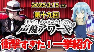 【第十九回声優アワード】遂に決定！今回は予想外すぎた！受賞者アニメ名演一挙紹介！完全比較動画！受賞者聴き比べ動画！岡咲美保/関俊彦/瀬戸麻沙美/東地宏樹/日笠陽子/石橋陽彩/鵜澤正太郎/七海ひろき