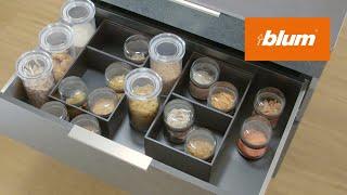 AMBIA-LINE: inner dividing system for high fronted pull-out frames | Blum