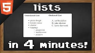 Learn HTML lists in 4 minutes 
