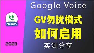 GoogleVoice防止骚扰电话 GV勿扰模式如何启用实测分享Google voice Gv帮办