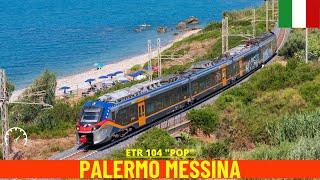 Viaggio in cabina Palermo - Messina (ferrovia Palermo-Messina, Italia) vista del macchinista 4K