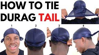 How To Tie Tail of Durag | Hide Durag Flap 360 Waves