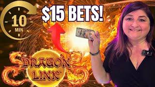 #14 $100 STUCK ON A BET SLOTS CHALLENGE! DRAGON LINKS  ELLIS ISLAND LAS VEGAS