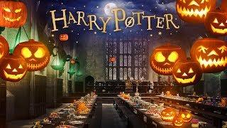 Halloween at Hogwarts  Great Hall Feast  Harry Potter Inspired Ambience [ASMR]