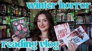 christmas horror reading vlog | isolated wintery horror books, holiday baking & a soup party