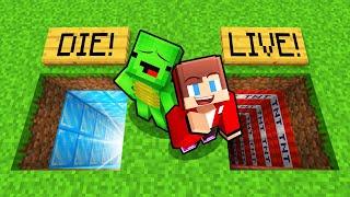 Mikey and JJ Choose the Right Hole in Minecraft (Maizen)