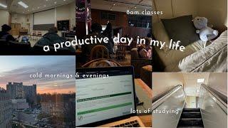 A Productive Day in my Life ️ | An 8am morning, lots of studying, *crack hours* after work