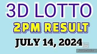 3D LOTTO SWERTRES RESULT TODAY 2PM DRAW JULY 14, 2024 PCSO 3D LOTTO RESULT TODAY