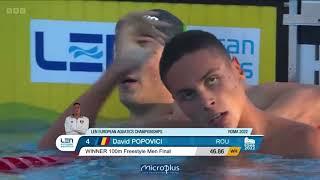 David POPOVICI 46.86 WORLD RECORD 100m Freestyle