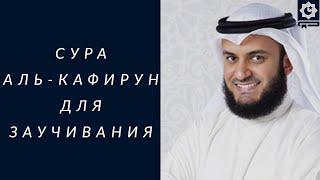 Сура Аль-Кафирун, для заучивания, красиво читает шейх Мишари Рашид