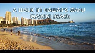 Walk in Hawaii Waikiki Beach Oahu's Sunset