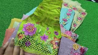 most trending demanding saree collection, tissue crushed work saree collection