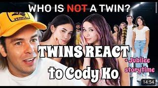 REACTING TO CODY KO’S REACTION TO US | Odd One Out 6 Twins vs. 1 Fake (exposing Jubilee)