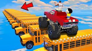 SHINCHAN AND FRANKLIN TRIED THE EPIC GOLDEN BUS BRIDGE PARKOUR CHALLENGE GTA 5