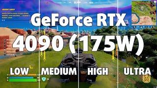  NVIDIA GeForce RTX 4090 [Laptop, 175W] - Fortnite gameplay benchmarks (1080p)