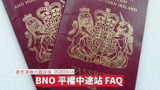 BNO 平權 中途站 FAQ ：黃世澤幾分鐘 #評論 20200616