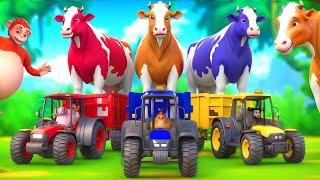 Giant Color Cows Transport Adventure | Farm Animals’ Heroic Rescue Mission Adventure