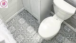 Affordable Tile Floor Makeovers with Cutting Edge Stencils