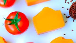  Sweet Tomato Soap Making | DIY Natural Cold Process Homemade Soap Recipe